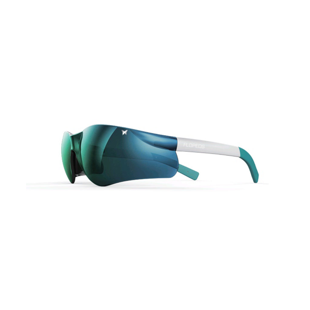 FLOPEDS | Kaya / White / Teal / Blue Sunglasses