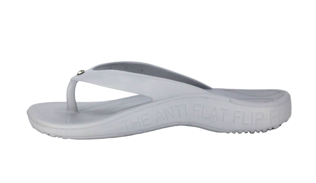 S3 | Solitaire Silver Grey flip flop